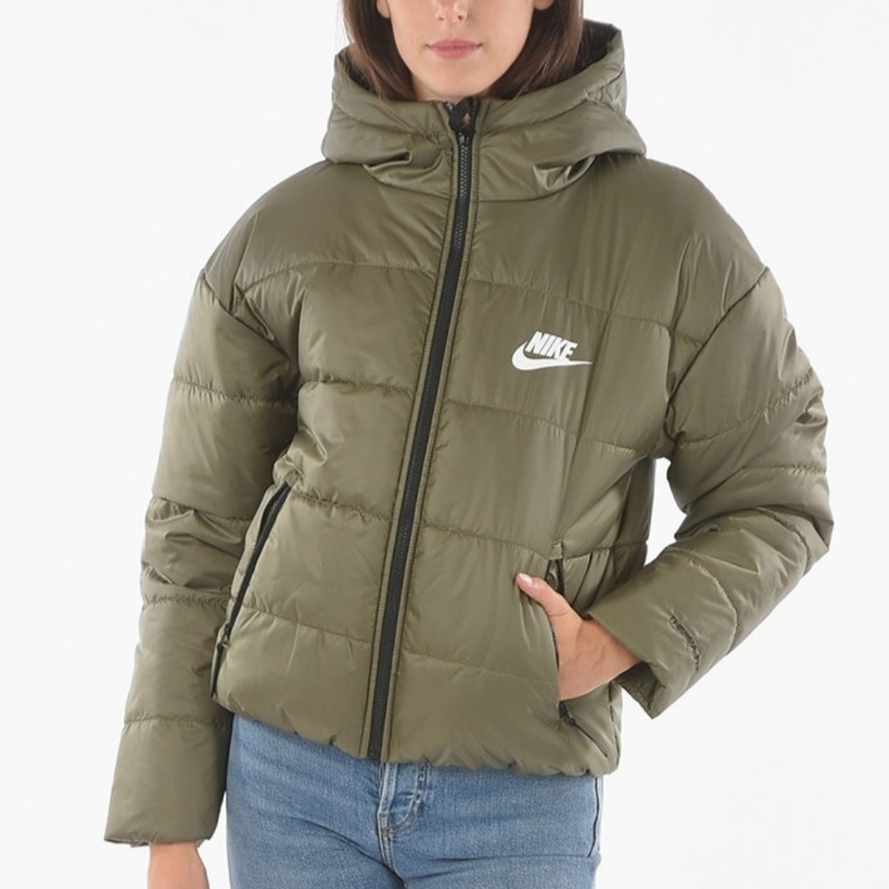 Nike NSW Classic Hooded Jacket Size XS In Green